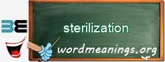 WordMeaning blackboard for sterilization